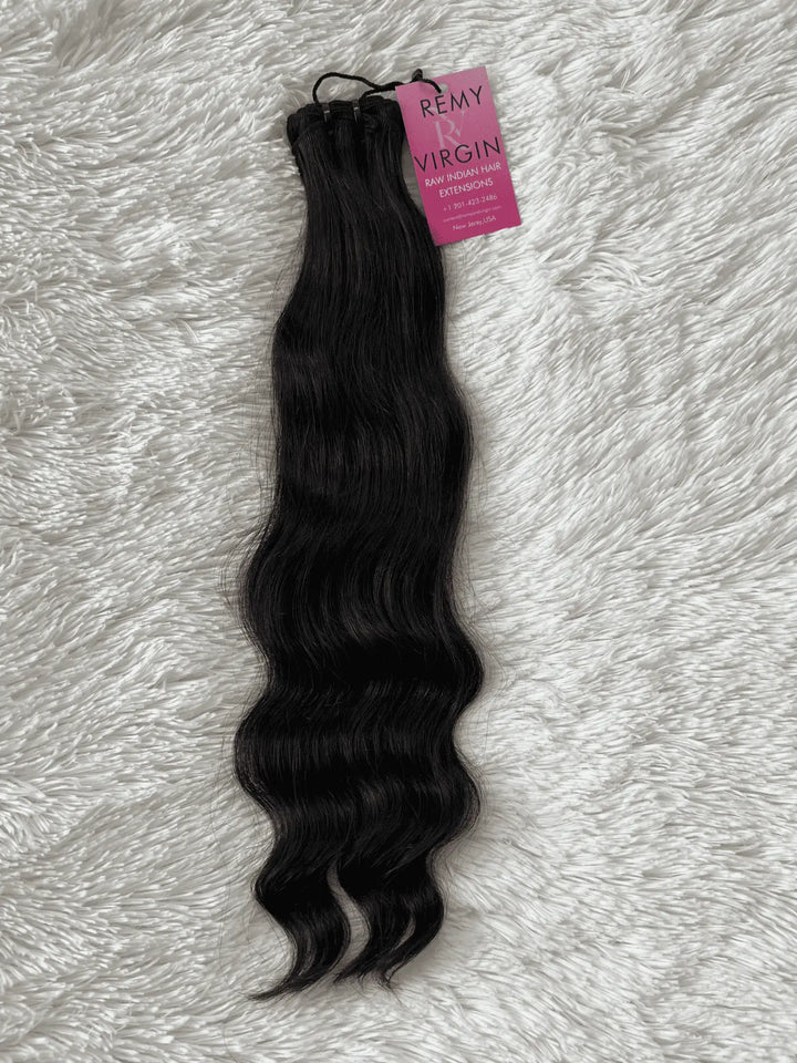 Cabello ondulado indio crudo