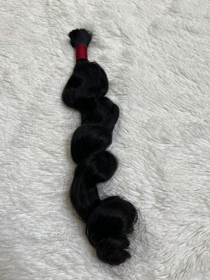 Raw Indian Curly Bulk Braiding Hair