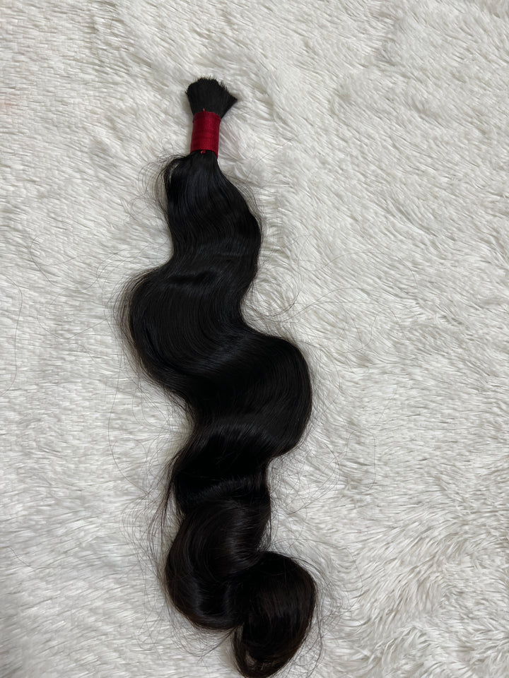 Raw Indian Wavy Bulk Braiding Hair