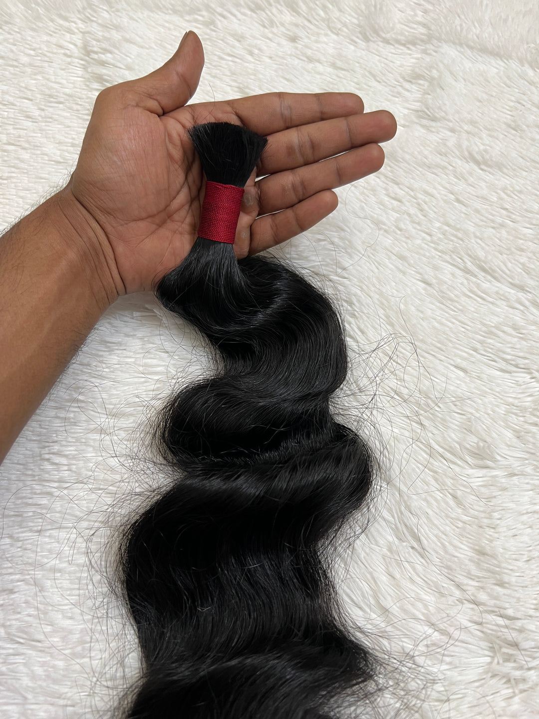 Cabello trenzado a granel rizado suelto indio crudo