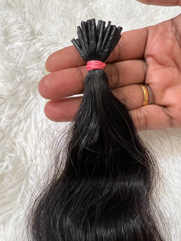 Raw Indian Wavy Keratin I-Tip hair