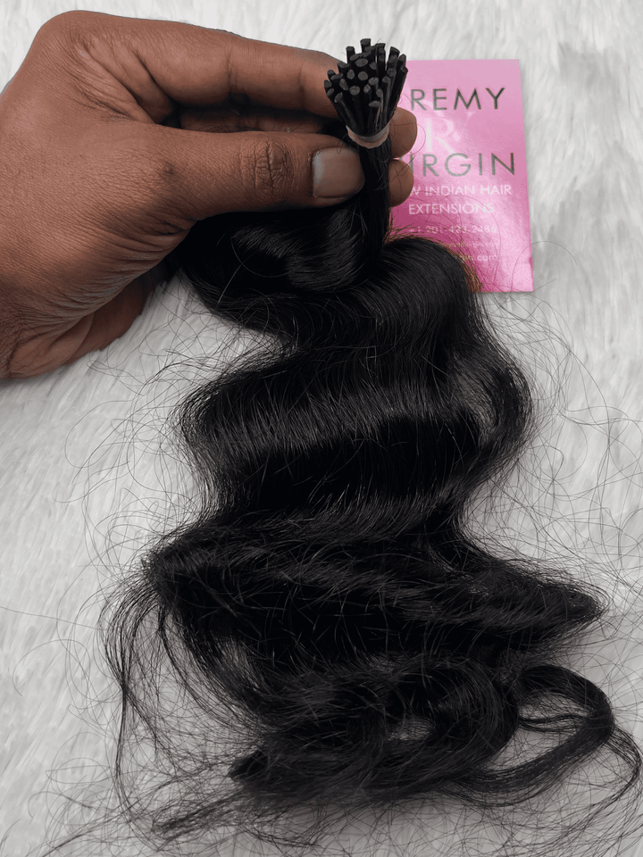 Raw Indian Loose Curly Keratin I-Tip Hair