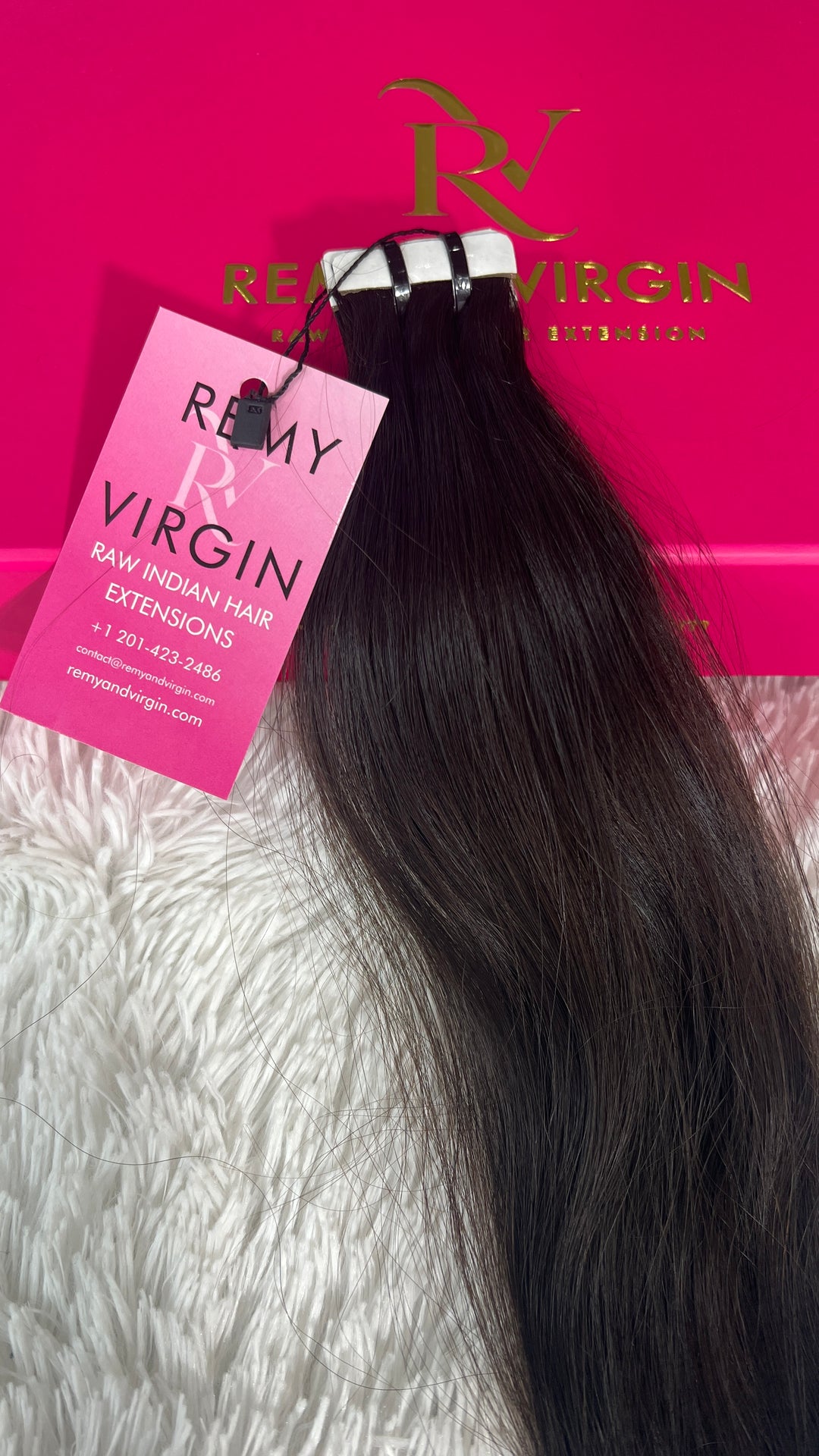 Extensiones de cabello con cinta ondulada cruda
