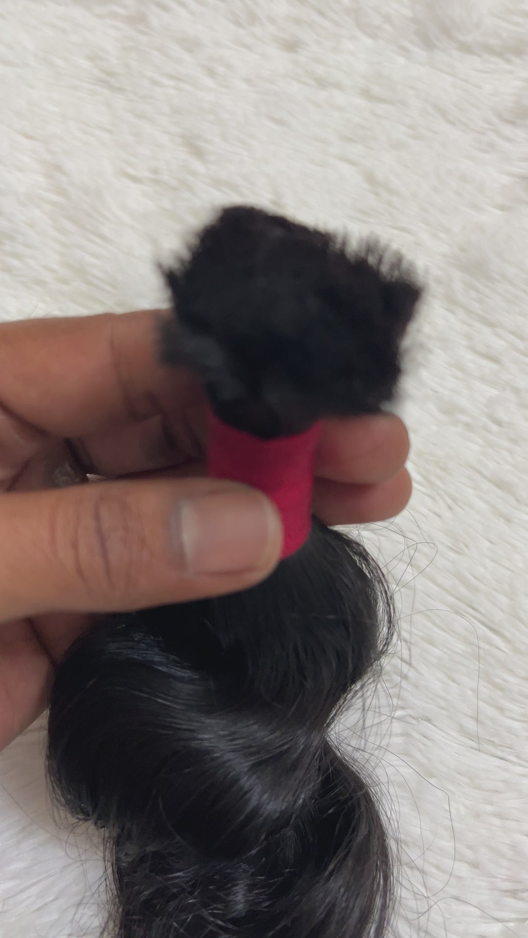 Pelo a granel rizado indio crudo del trenzado