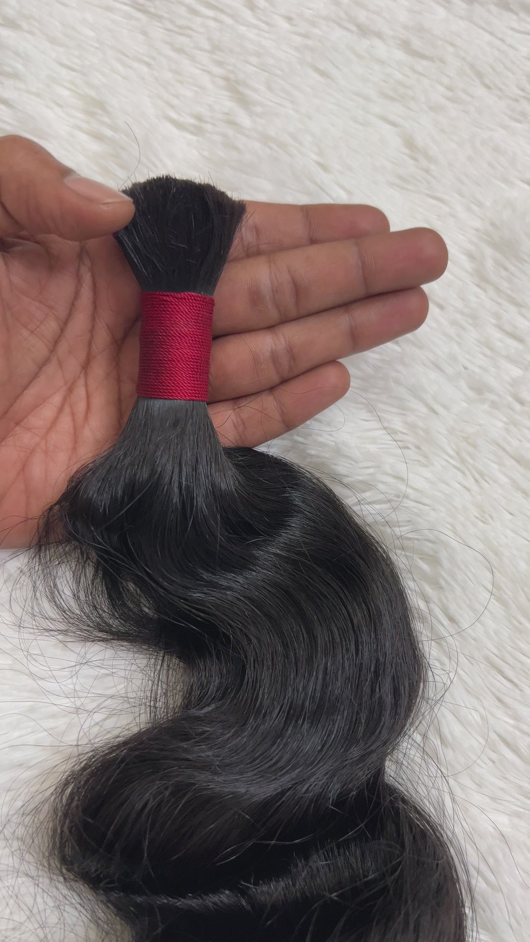 Cabello trenzado a granel rizado suelto indio crudo