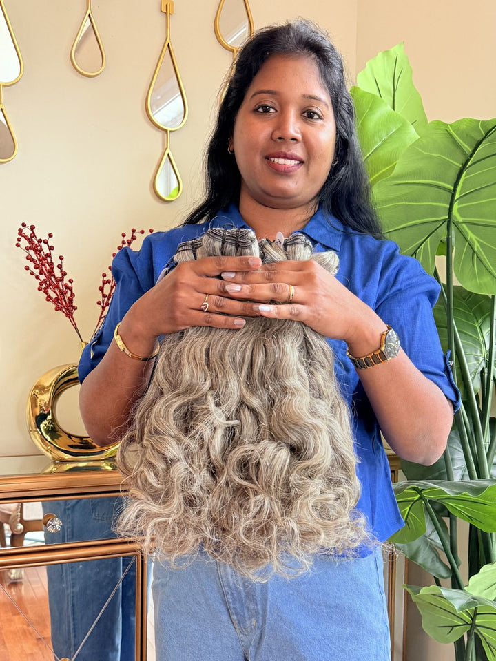 Raw Indian Loose Curly Gray Hair