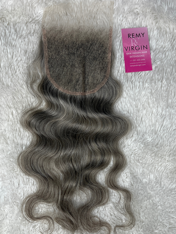 Gray Loose Curly Lace Closure