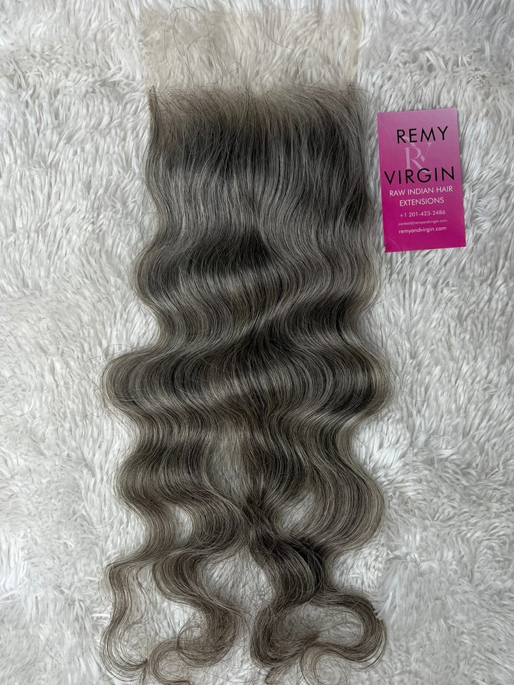 Gray Loose Curly Lace Closure