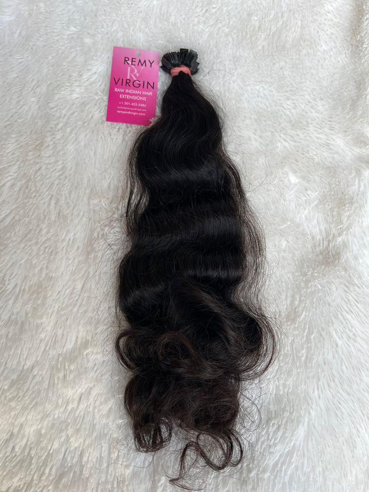 Raw Indian Loose Curly Keratin Flat-Tip hair