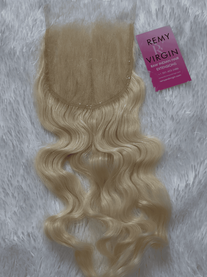 Blonde 613 Indian Wavy HD Lace Closure