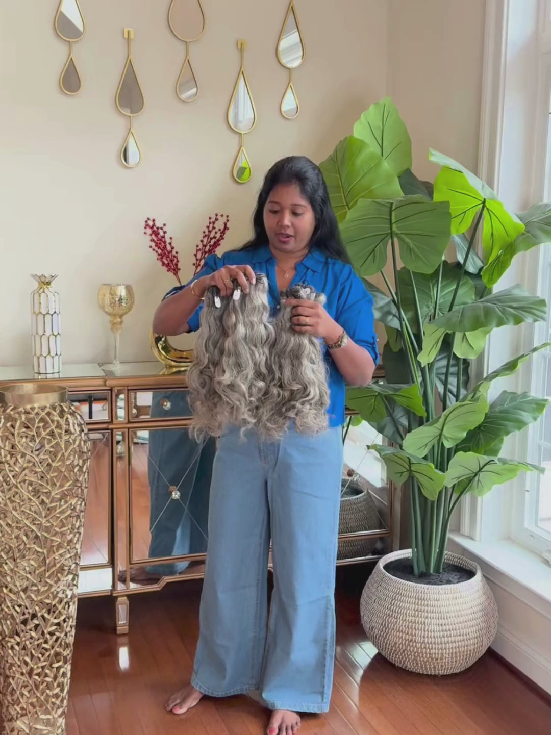 Raw Indian Loose Curly Gray Hair