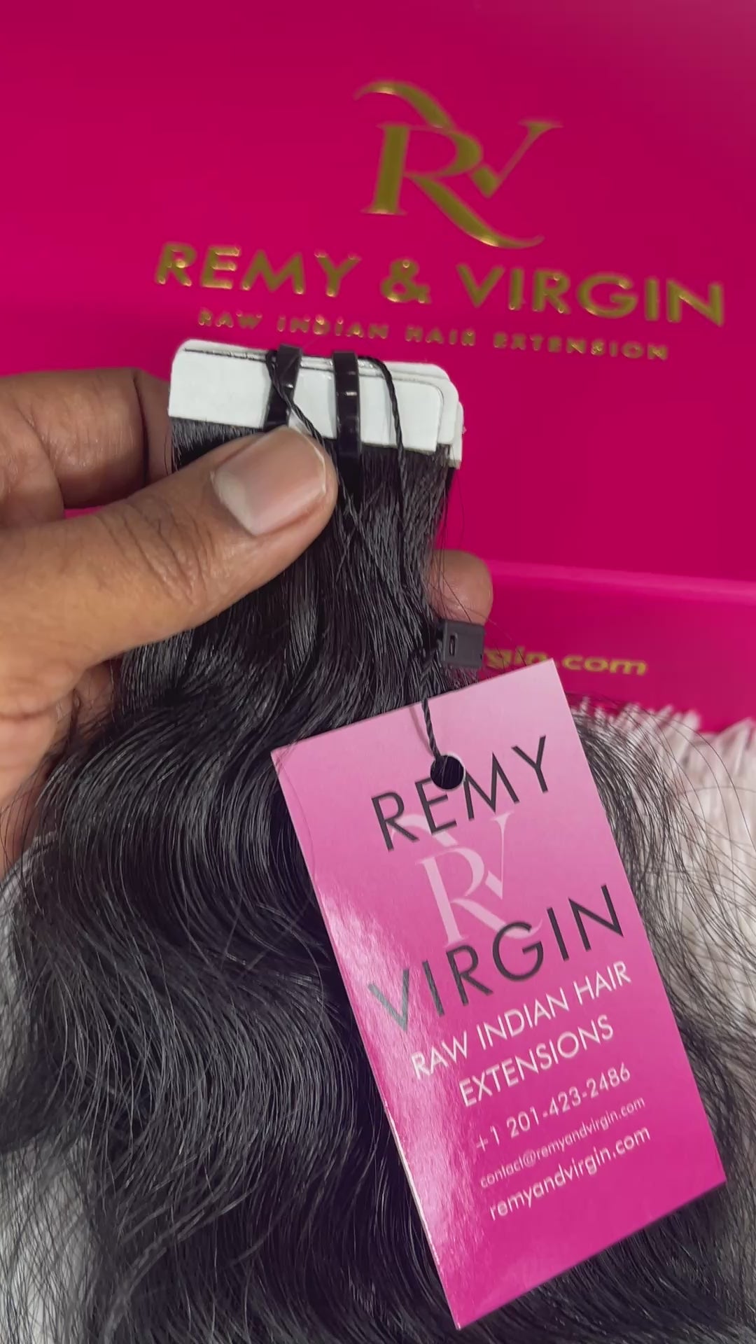 Raw Indian Loose Curly Tape-In Hair Extensions