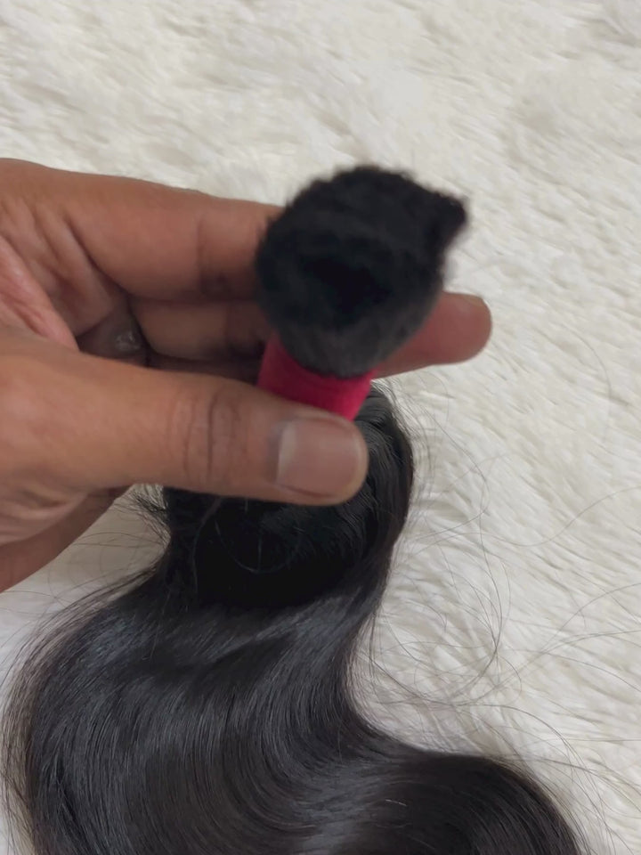 Raw Indian Wavy Bulk Braiding Hair