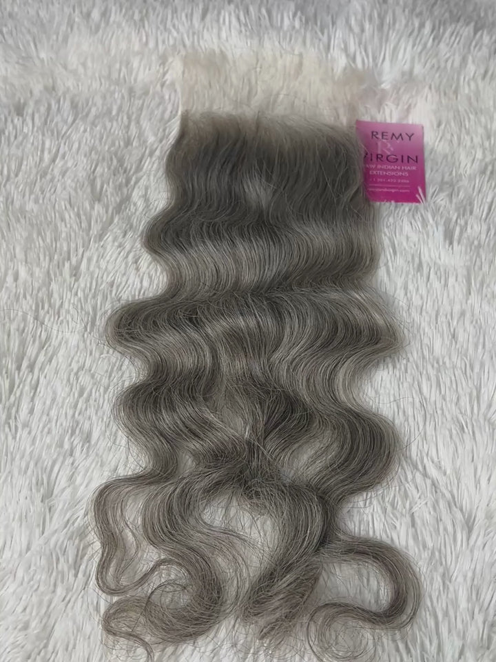 Gray Loose Curly Lace Closure
