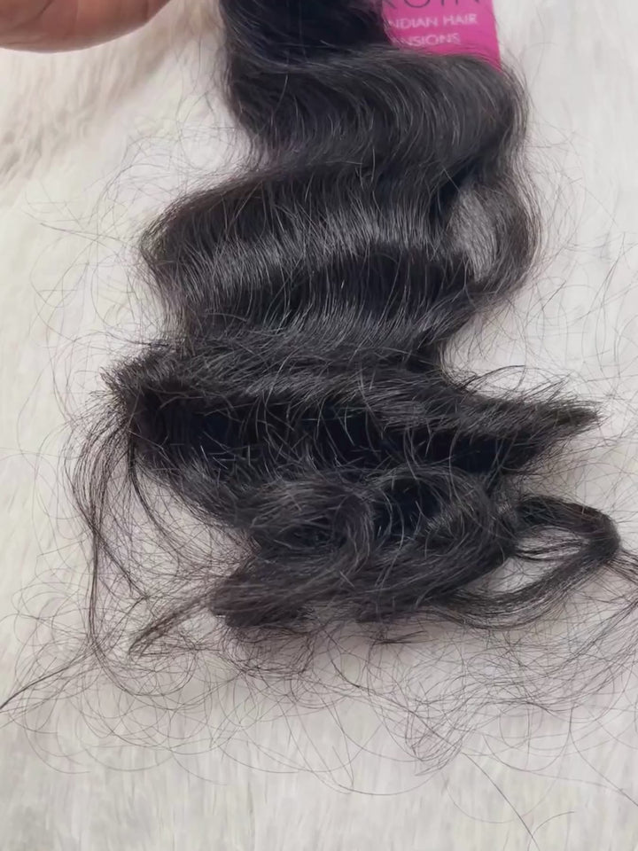 Raw Indian Loose Curly Keratin I-Tip Hair
