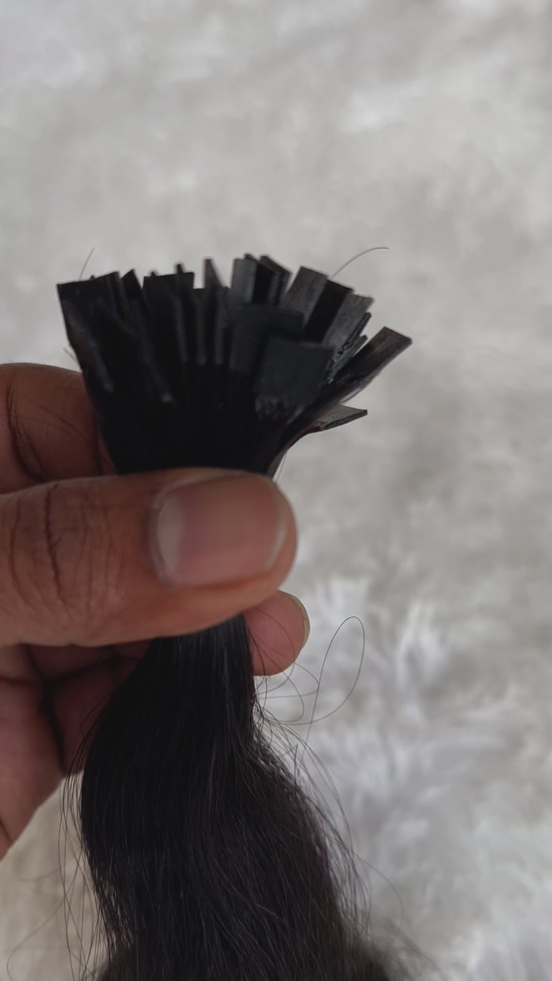 Raw Indian Loose Curly Keratin Flat-Tip hair