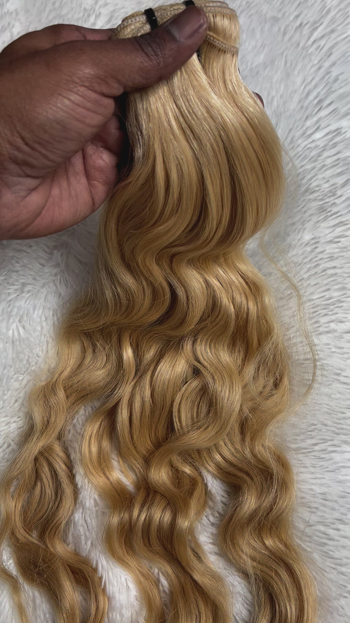 Raw Indian Blonde Curly Hair
