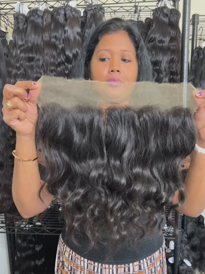 Raw Indian Loose Curly Lace Frontal