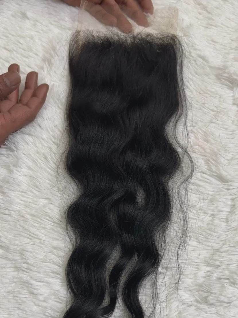 Raw Indian Curly Lace Closure